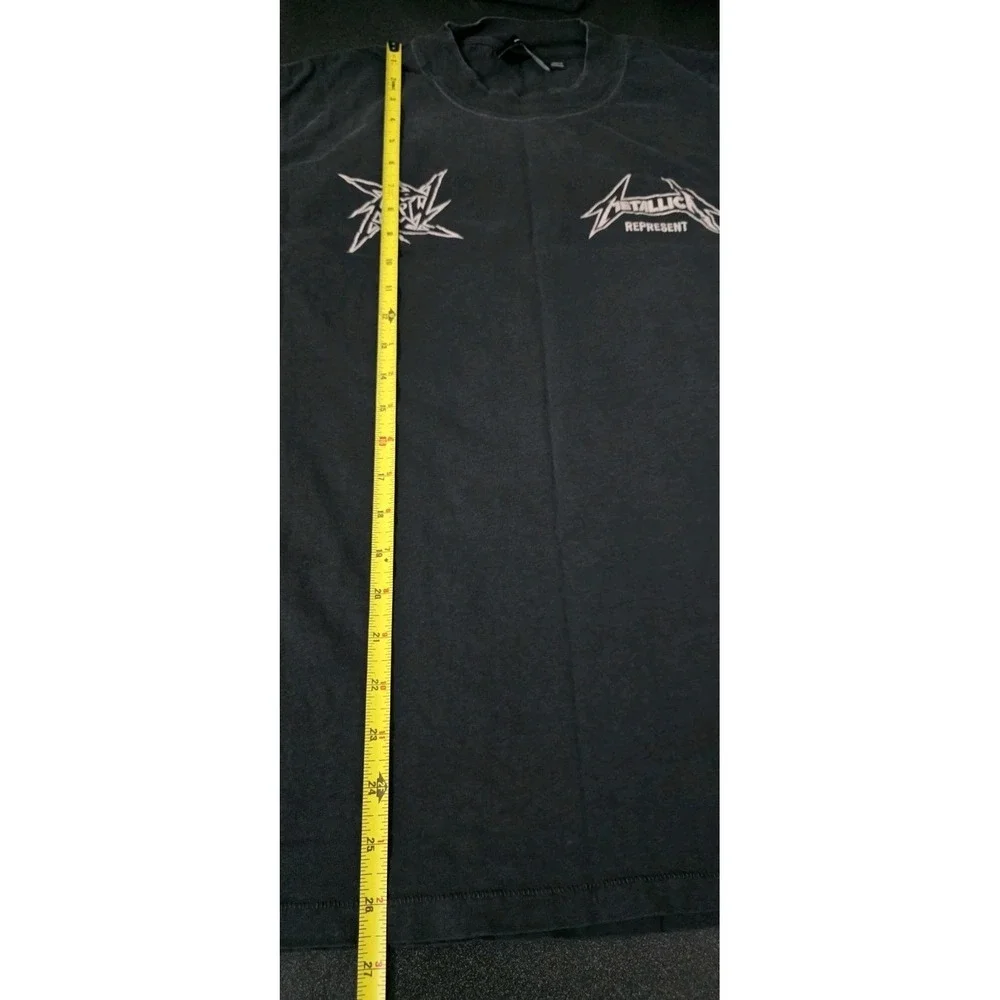 REPRESENT X Metallica 40yr Anniversary T‎ Shirt Men M Black Rock Moto Grunge EUC